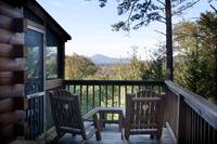 Enjoy the mountain views from the deck chairs